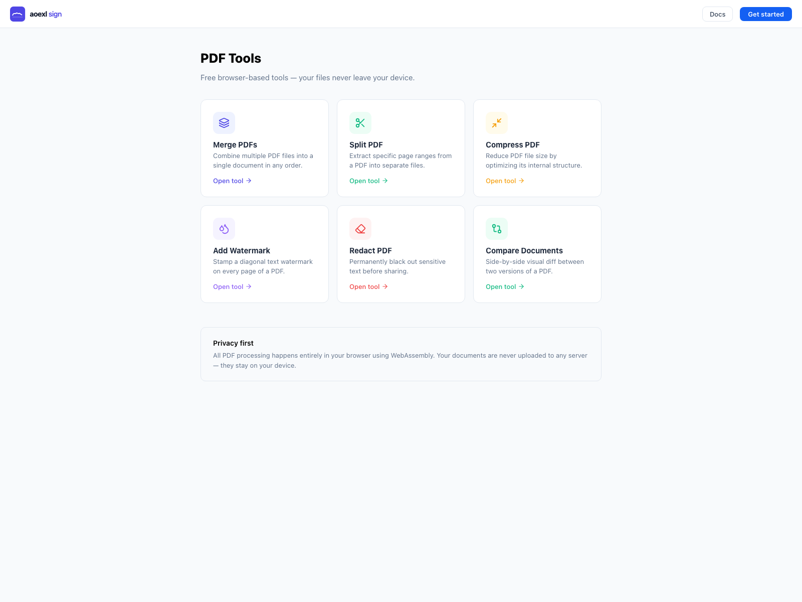Aoexl PDF tools