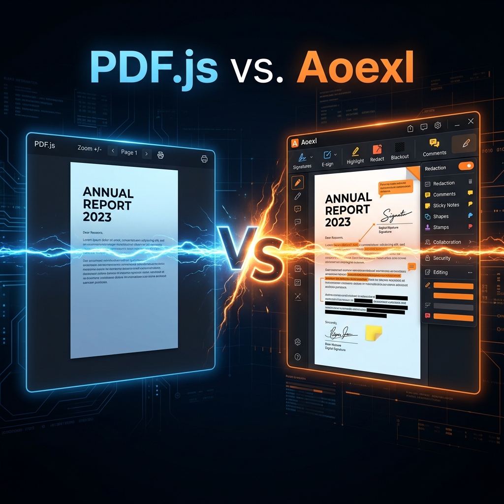 PDF.js vs Aoexl: A Detailed Rendering Comparison